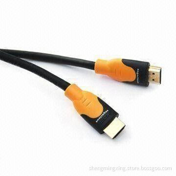 HDMI® Cable with Dual-color Molding, Supports 1080-pixel Resolution, A/V Receivers and HDTV
